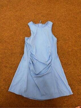 Addison Bay Sleeveless Light Blue Ruched A-Line Dress